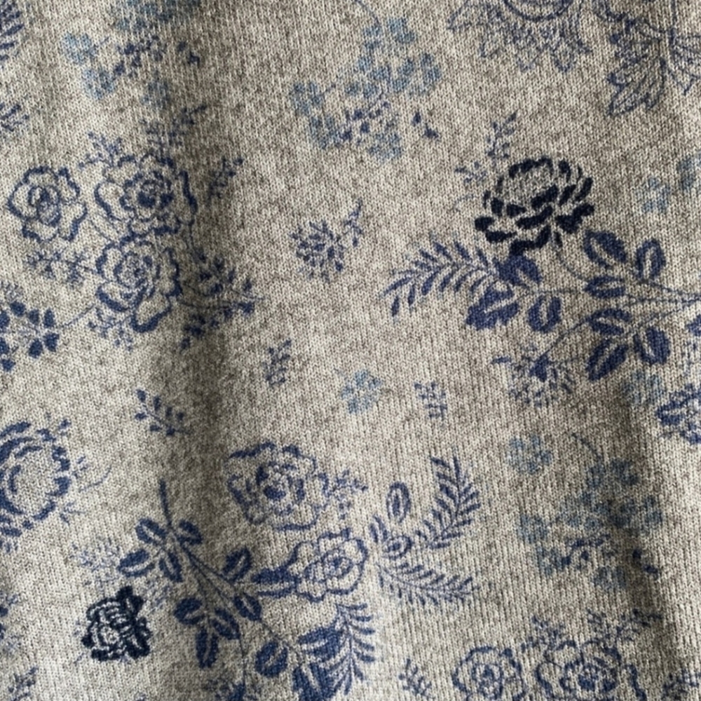 Lucky Brand Denim Gray Floral Print 4 Piece Pajamas Set Women's Small S Soft EUC - Picture 9 of 10